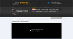 Desktop Screenshot of parcsindustriels.ca