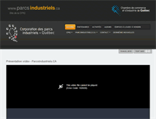 Tablet Screenshot of parcsindustriels.ca